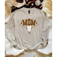 thumbnail image 7 of Mom Bull Skull Sweatshirt for Women Trendy Western Country Style Crewneck Sand Sweatshirt Adult Medium, 7 of 7