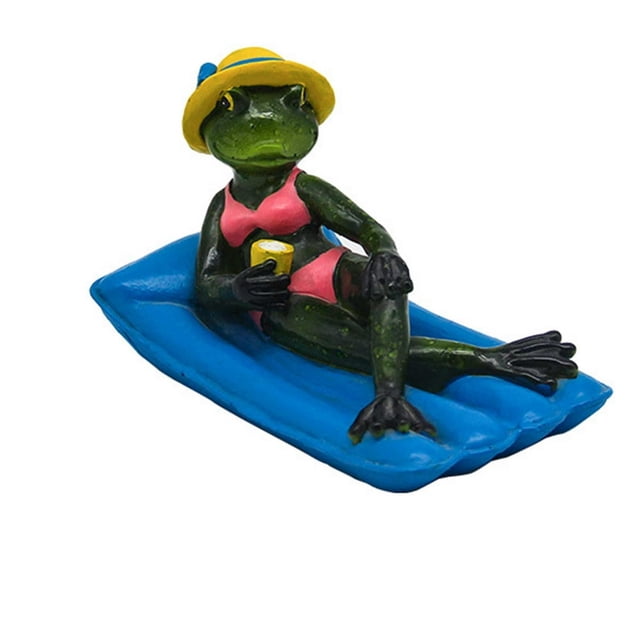 Simulation Animal Decoration Pond Frog Series For Garden Courtyard Resin Beautiful Durable Multicolor Floating Ornaments