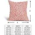 thumbnail image 5 of Coral and White Pillow Covers 20x20 Inch Set of 2 Modern Leopard Print Outdoor Decorative Throw Pillow Covers Animal Spots Rustic Farmhouse Pillowcases Cotton Linen Cushion Covers for Couch Home Decor, 5 of 6