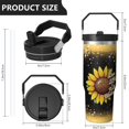 thumbnail image 4 of 30 Oz Tumbler Big Sunflower Tumbler with Lid and Straw, Birthday Gift Cup for Friend Women Men Coffee Travel Mug Thanksgiving Day Halloween Christmas Gift Water Bottle, 4 of 7