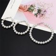 thumbnail image 2 of Elegant Lady Faux Pearl Big Circle Dangle Hoop Earrings Statement Jewelry Gift, 2 of 8