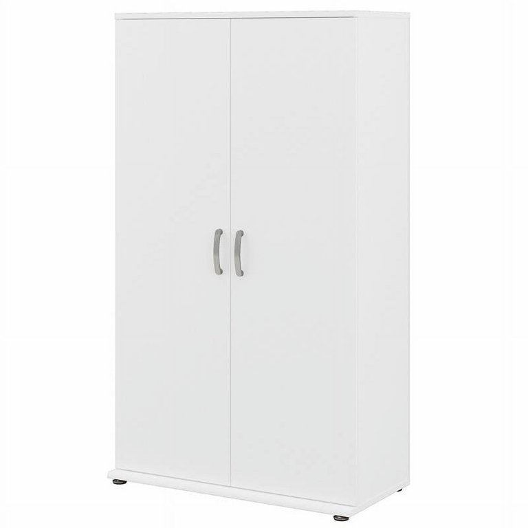 Universal Tall Storage Cabinet with Doors in White - Engineered