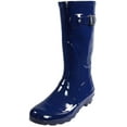 thumbnail image 4 of New Women Rain Boots Rubber Solid Color Mid Height Mid Calf Snow Rainboot, 38734 purple / 11B(M)US, 4 of 7