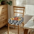 thumbnail image 3 of HELLHERO Sunflower Cow Print Dining Room Chair Seat Covers, Highland Cattle Print Elastic Slipcover for Kitchen Seat Cushions, Dining Chair Cushion Slipcovers, 3 of 7