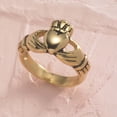 thumbnail image 2 of Small Gold Claddagh Ring - Irish Celtic Symbol of Love, Loyalty & Friendship size 7, 2 of 4