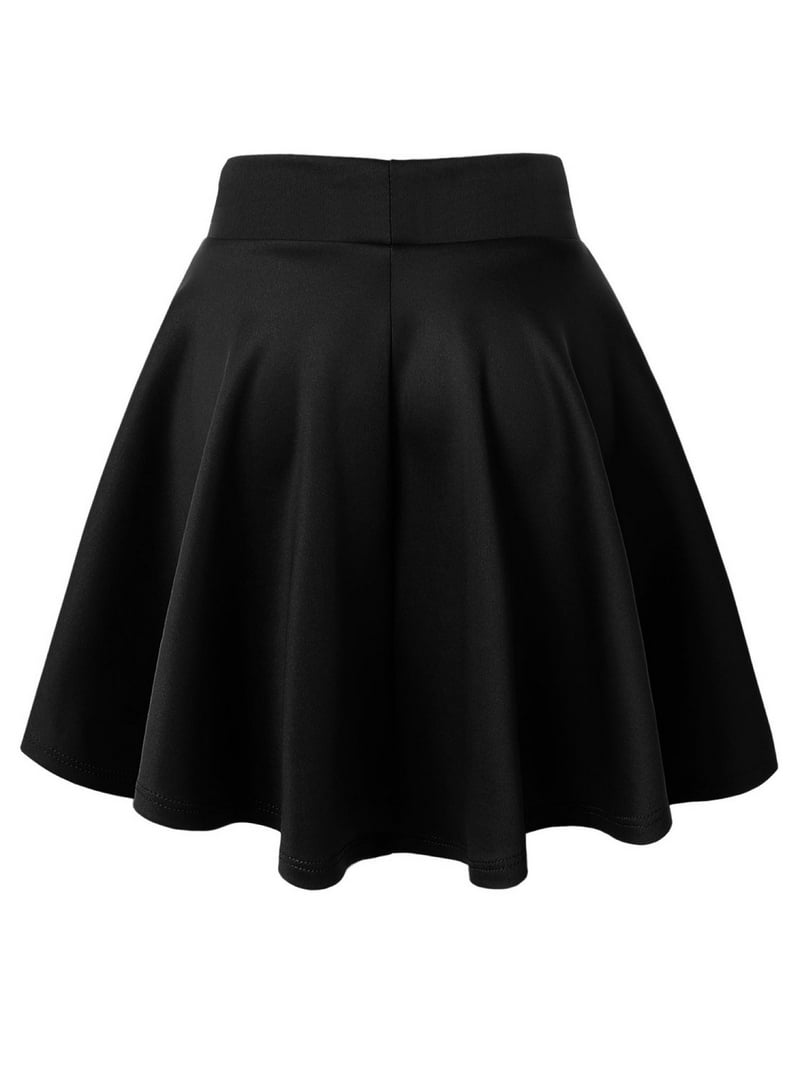 MBJ WB669 Womens Basic Versatile Strechy Flare Skater Skirt