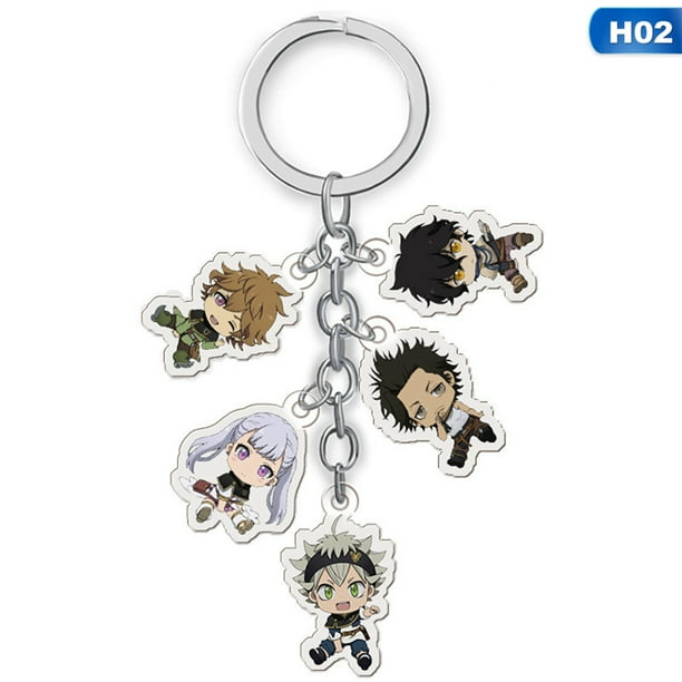 Yaoping Yaoping Anime Black Clover Five Characters Pendants Acrylic Keychain Key Ring Walmart Com Walmart Com