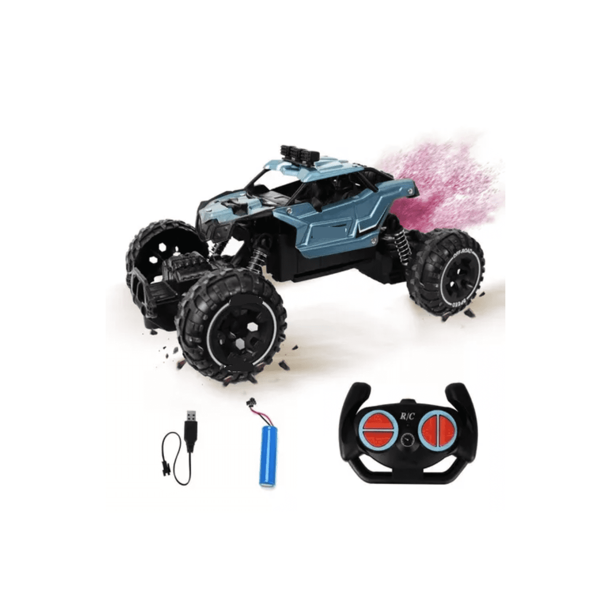 Carro Control Remoto Recargable Todoterreno Para Niños 1:16