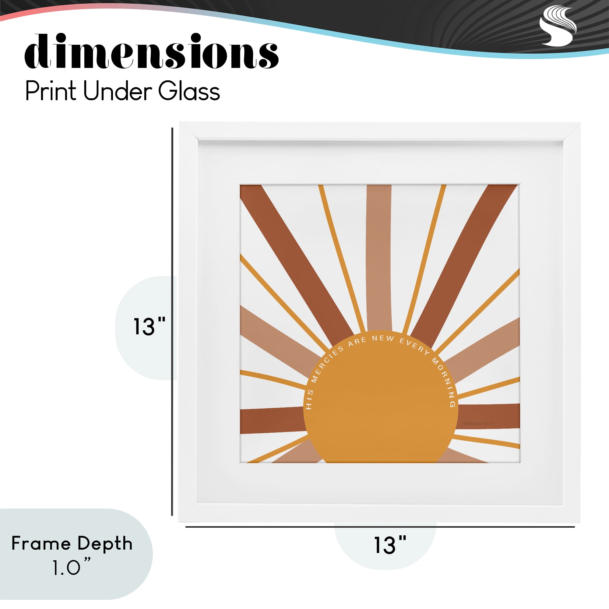 Stupell Industries His Mercies Every Morning White Framed Print Under Glass, design by SD Graphics Studio