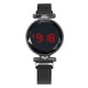 thumbnail image 1 of Reloj elegante e informal con pantalla táctil LED redonda e imán de ladrillo incrustado para mujeres y niñas, 1 of 6