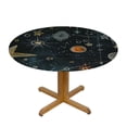 thumbnail image 3 of JRXY The Dazzling Stars and Dreamy Night Sky Round Tablecloth White, 3 of 8