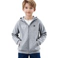 thumbnail image 6 of ATOGUTA Heated Hoodie for Boys Lightweight Electric Heating Hooded Sweatshirt Winter Outdoor Warm Jacket with No Battery Size 4T-13 Gray, 6 of 6