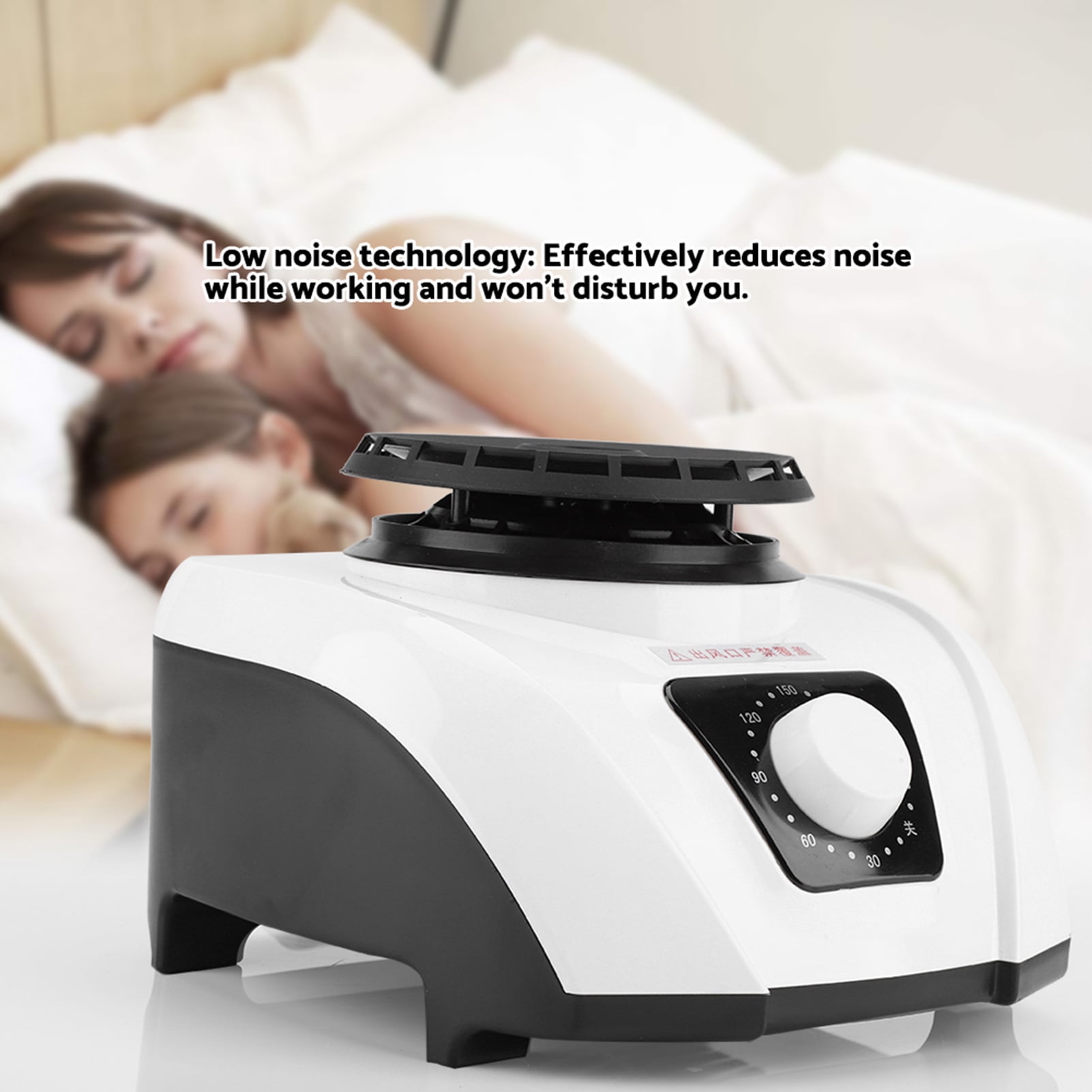 YAHHU 1200W Portable Electric Laundry Dryer Super Quiet High Efficiency PTC Clothes Warmer for Home and Travel, White (8.3 x 7.1 inches / 21 x 18 cm)