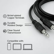 Cable Leader 3ft 3.5mm Male to Male Stereo Audio AUX Cable, Black