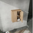 thumbnail image 3 of Bathroom Vanity, 12" Bathroom Side Cabinet, 2-Soft Close Doors, Float Mounting Design, 12*2(KD-Packing), Imitative Oak Bathroom Storage Cabinet,Plywood Bathroom Shelving, 3 of 23