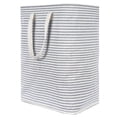 thumbnail image 1 of Storage Basket, Foldable Design Laundry Baskets Practical Handle  For Home Grey Stripe, 1 of 1