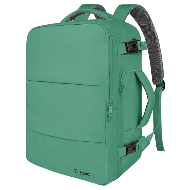Mochila de viaje Taygeer para mujer universitaria con portátil de 15,6 pulgadas, color verde
