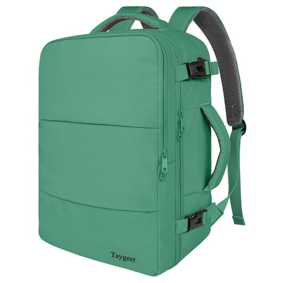 Mochila de viaje Taygeer para mujer universitaria con portátil de 15,6 pulgadas, color verde
