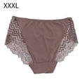 thumbnail image 2 of Qarigey Ropa interior sin costuras de encaje para mujer Calzoncillos transpirables de cintura media para niñas Dama Ropa interior café 3L, 2 of 6