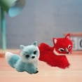 thumbnail image 4 of Flmtop Fox Model Toy Mini Cute Simulation Animal Figure Solid Model Desktop Ornament Faux Fur Fake Fox Model Figurine Ornaments Birthday Gift, 4 of 10