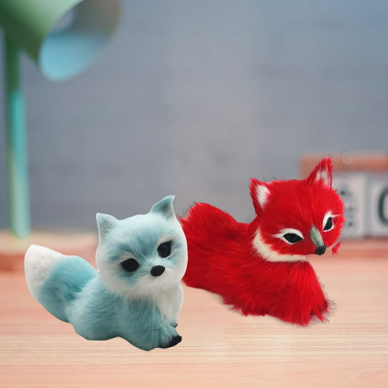 1pcs Cute Simulation Little Fox Model Plush Toy Simulated Fox Plush Doll  For Home Decoration Crafts Toys Children Birthday Gifts - AliExpress