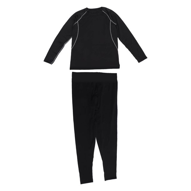 Leggings para hombre, camisa, conjunto de gimnasio, manga larga, alta elasticidad, gran tamaño, gimnasio masculino, kit para correr para deportes físicos, negro L