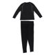 thumbnail image 1 of Conjunto de camiseta y leggings para hombre para gimnasio, manga larga, elástico, de gran tamaño, para correr, fitness, deportes, color negro, L, 1 of 15