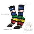 thumbnail image 4 of Gaeub Thin Green Line With USA Flag Print Adult Crew Socks,Mid-Calf Socks,Stylish & Comfortable Adult Socks for Men & Women,Crew Athletic Socks for Sport Running Traveling, 4 of 6