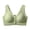 Green, variant on Bras for Women Embroidered Front Closure Wireless Bra Back Smoothing Seamless No Underwire Bra with Removable Padded Inserts Pocket Stretch Comfort Bralette Size XXL Beige