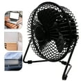 thumbnail image 6 of Yuangui Small Desk Fan with Clock, Mini USB LED Fan for Home and Office, 6 of 10