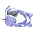 thumbnail image 1 of Cat Ear Headphones with Noise Reduction Mic, Removable Ears, All Wrapped Earcups, Over Ear Gaming Headset, 1 of 7