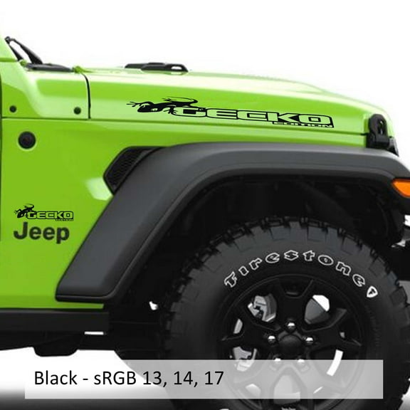Collectible Decals Gecko Edition Side Hood Vinyl Decal (Pair)