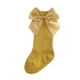 thumbnail image 3 of Baby Girls Knee High Socks Bow Long Stockings Infants Toddlers Ruffled Socks School Uniform Leggings, 3 of 3