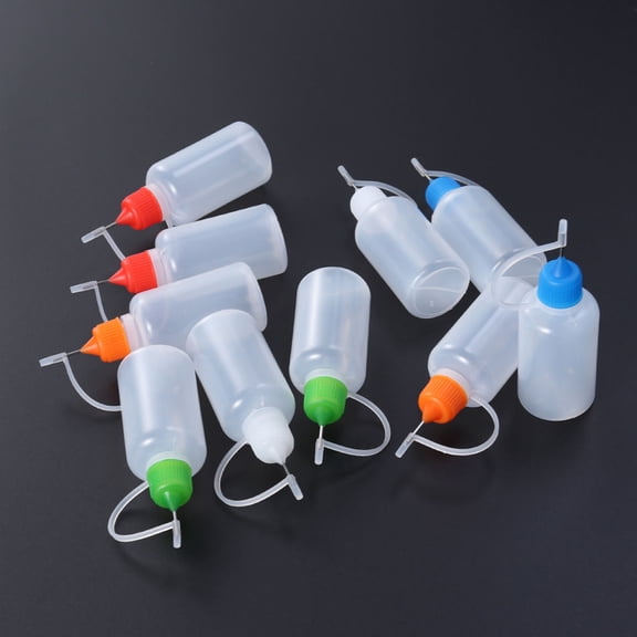 FRCOLOR 10Pcs 30ml Needle Tip Glue Applicator Bottles for DIY Quilling Precision Tool