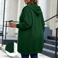 thumbnail image 5 of Women's Plus Size Sweatshirt Casual Loose Hoodies With Pockets Full-Zip Long Sleeve Tops Travel Hiking Jacket 5Xl, 5 of 6