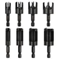 thumbnail image 1 of Plug Cutter, 8Pcs Wood Plug Cutters Drill Bit Set with 1/4 Hex Shank, Straight and Tapered Taper Cut, 1 of 5