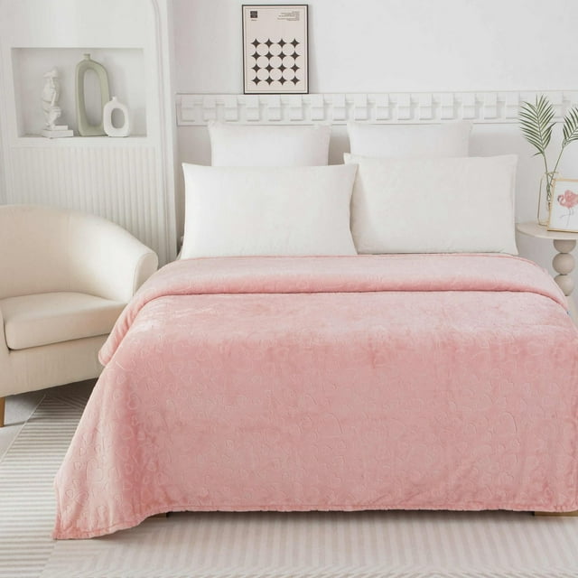 Mainstays Kids Embossed Blanket Hearts