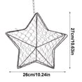 thumbnail image 2 of WUSUOWEI 1PC Star Shape Hanging Planter,Birdhouse Storage Rack,Wire Wreath Wall Holder,Durable and Handy Installation,Greenery to Any Space,Nest Box for Indoor Garden Courtyard Home Decoration, 2 of 8