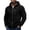 Black, variant on hoksml Men's Full Zip Up Hoodie Jacket Multi Pockets Casual Outerwear for Daily Wear Fall Work Travel Comfort