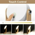 thumbnail image 3 of TSV Foldable Table Lamp, Portable Folding Telescopic Night Light, Wooden Handle Portable Lantern Light for Bedroom Outdoor Camping, 3 of 7