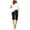 ZB Black, variant on Athletic Shorts Button Linen Shorts Womens Pocket Print Soild Casual Loose Wide-Leg Pants Women's Gym Shorts White M