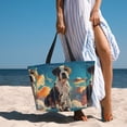 thumbnail image 6 of Pofeuu Colorful Sky Puppy Print Beach Bag,Waterproof Sandproof Beach Tote Bag, Large Capacity Foldable Beach Bags for Women, 6 of 7