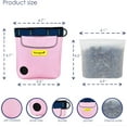 thumbnail image 2 of Raisingwell Dog Treat Pouch for Pet Walking and Training with Clicker 2 Cup Silicone Bag Small Fanny Pack Holder for Puppy Snack Dispenser Kit for Leash and Outdoor Use (Pink), 2 of 5