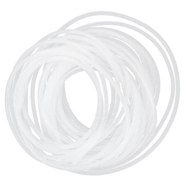Organizador de Envolta de Alambre en Espiral, Envolta de Alambre en Espiral Blanca, Soporte de Cable Flexible para Manguera para Cablado En Sala de Computeras, Más Alto, Más