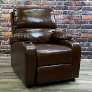 ViscoLogic RomaLuxe Luxury Push Back Mechanism Accent Home Theatre Living Room Recliner Chair