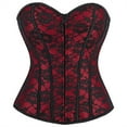 thumbnail image 1 of Faja moldeadora de cintura para mujer, sin mangas, con estampado y cremallera frontal, de poliéster, 1 of 7
