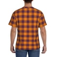 thumbnail image 3 of Bixox Men's Fall Buffalo Plaid Printed Short Sleeve Skinny Athletic T-Shirt, 3 of 6