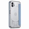 thumbnail image 5 of Allytech Case for Nothing Phone (1) Clear Back Cover, PU Leather and TPU Bumper Stand Card Slots Sucker Design Wallet Cover for Nothing Phone 1, Blue, 5 of 5