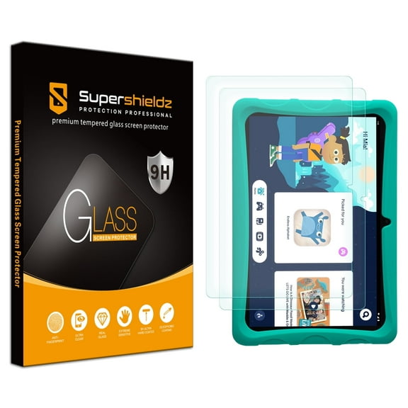 (2 Pack) Supershieldz Designed for Onn 10/ 10.1 inch Kids Tablet (2022, 3rd Gen) Screen Protector, (Tempered Glass) Anti Scratch, Bubble Free