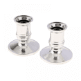 thumbnail image 2 of Sufanic 2Pcs Taper Candle Holders Traditional Shape Fits Standard Candlestick,Silver, 2 of 8